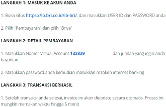 Pembayaran via BRI